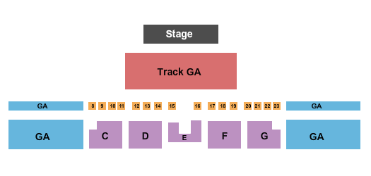 Lake County Fairgrounds - Lakeview Endstage - Track GA Seating Chart